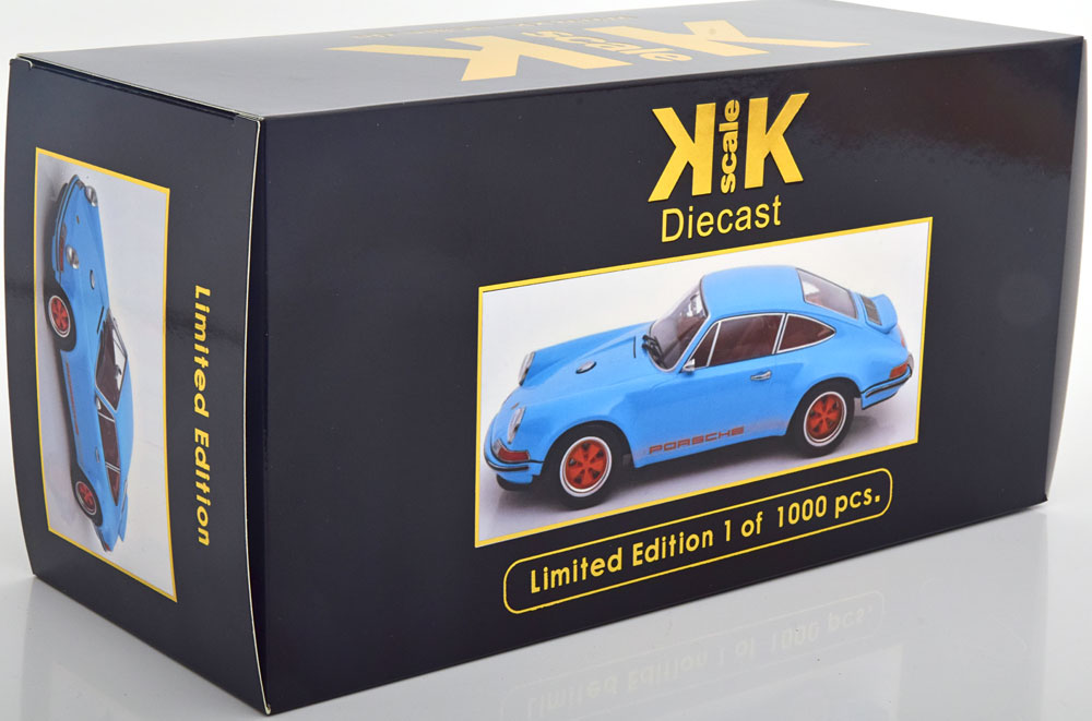 PORSCHE 911 SINGER COUPE LIGHT BLUE &amp; ORANGE