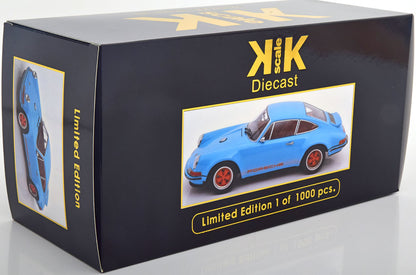 PORSCHE 911 SINGER COUPE LIGHT BLUE &amp; ORANGE