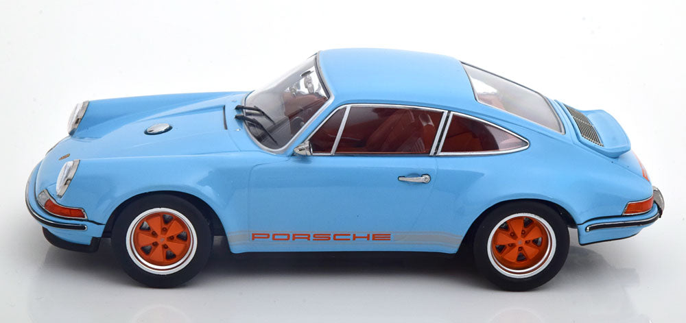 PORSCHE 911 SINGER COUPE LIGHT BLUE &amp; ORANGE