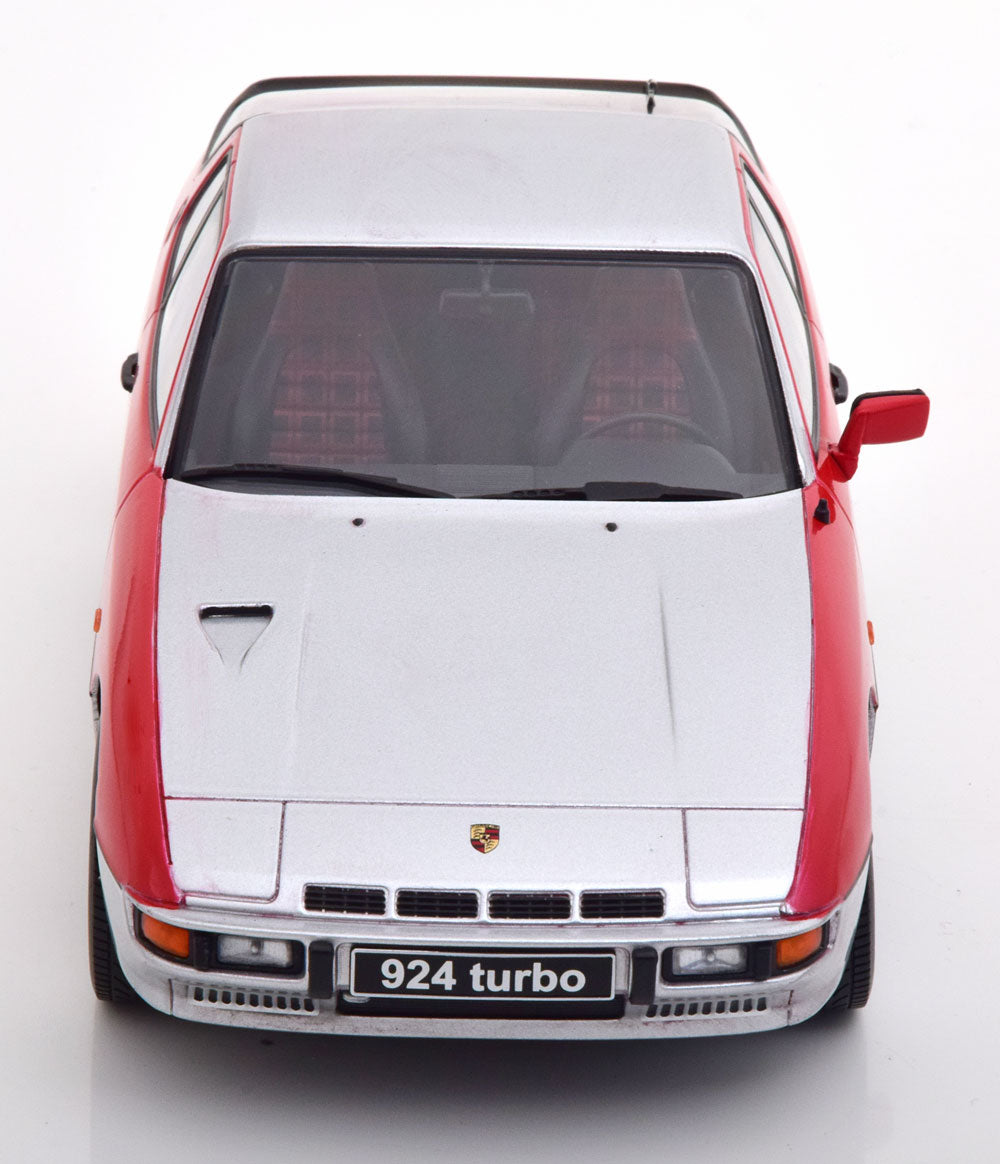 PORSCHE 924 TURBO SILVER &amp; RED 1986