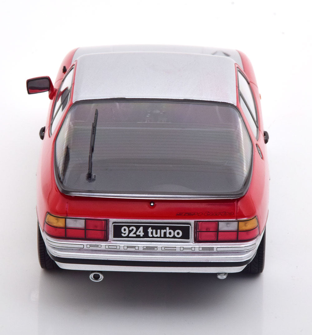 PORSCHE 924 TURBO SILVER &amp; RED 1986