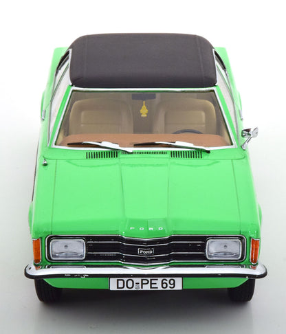 FORD TAUNUS GXL SEDAN VINYL ROOF SQUARE HEADLIGHTS LIGHT GREEN MATT BLACK 1971