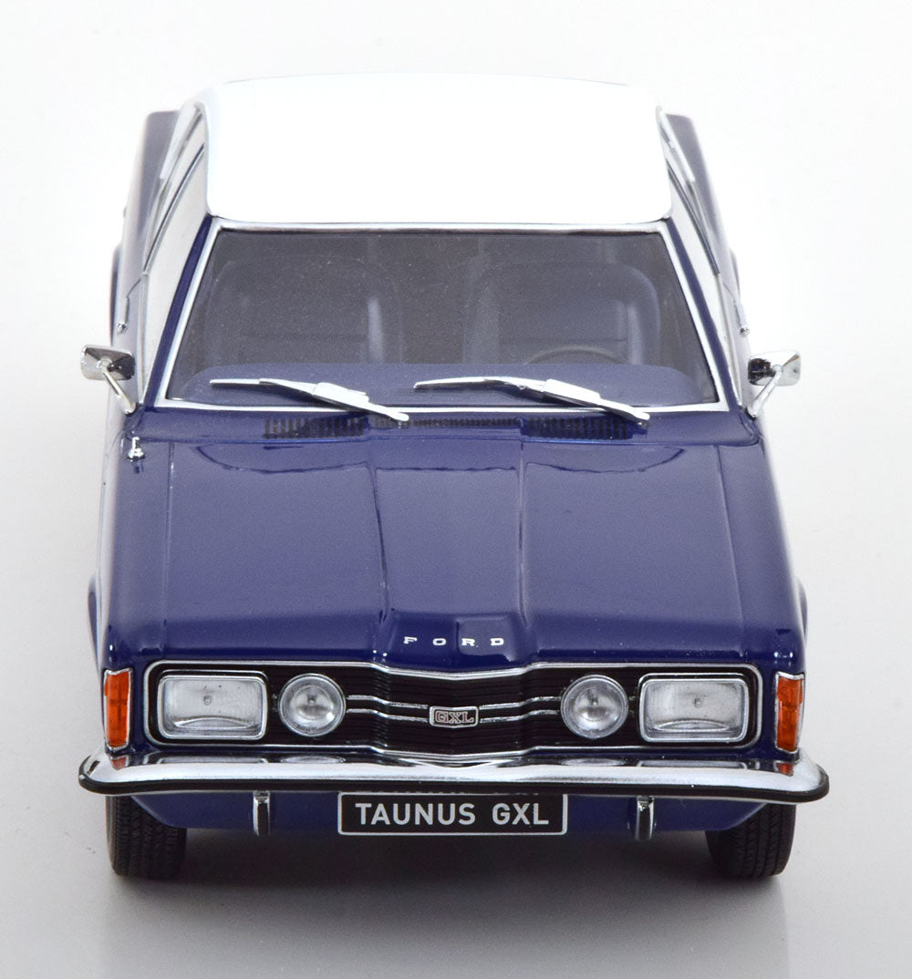 FORD TAUNUS GXL COUPE WITH VINYL ROOF DARK BLUE &amp; FLAT WHITE 1971