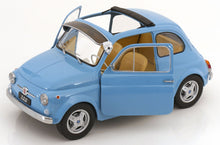 FIAT 500 F CUSTOM WITH ABARTH RIMS LIGHT BLUE 1968
