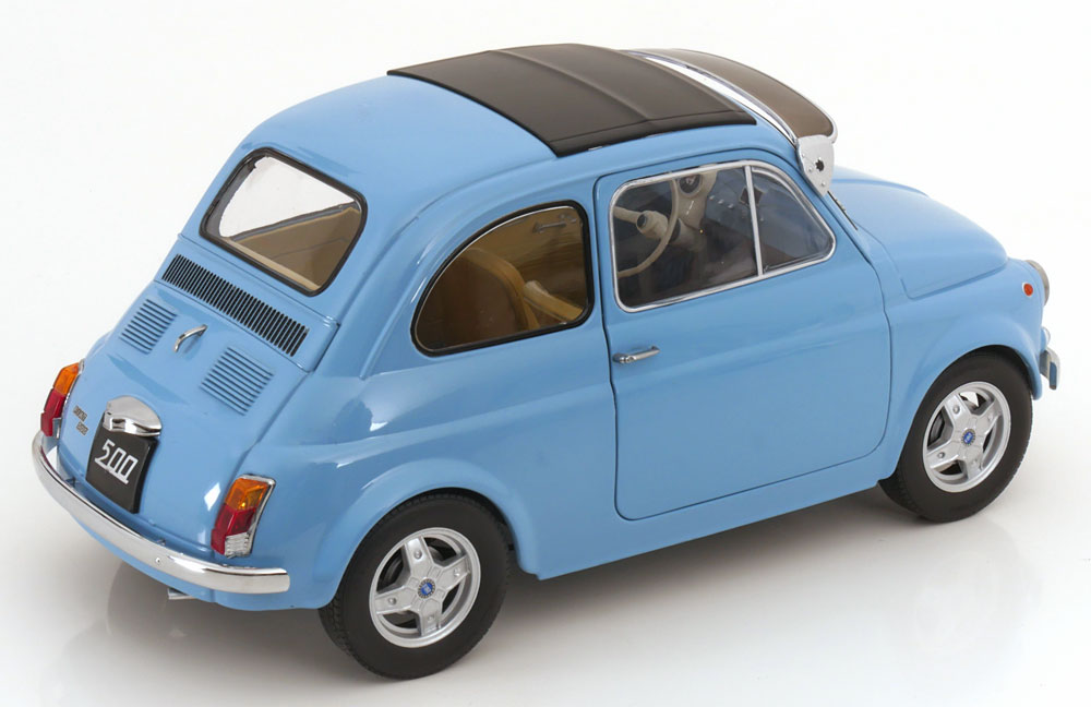 FIAT 500 F CUSTOM WITH ABARTH RIMS LIGHT BLUE 1968