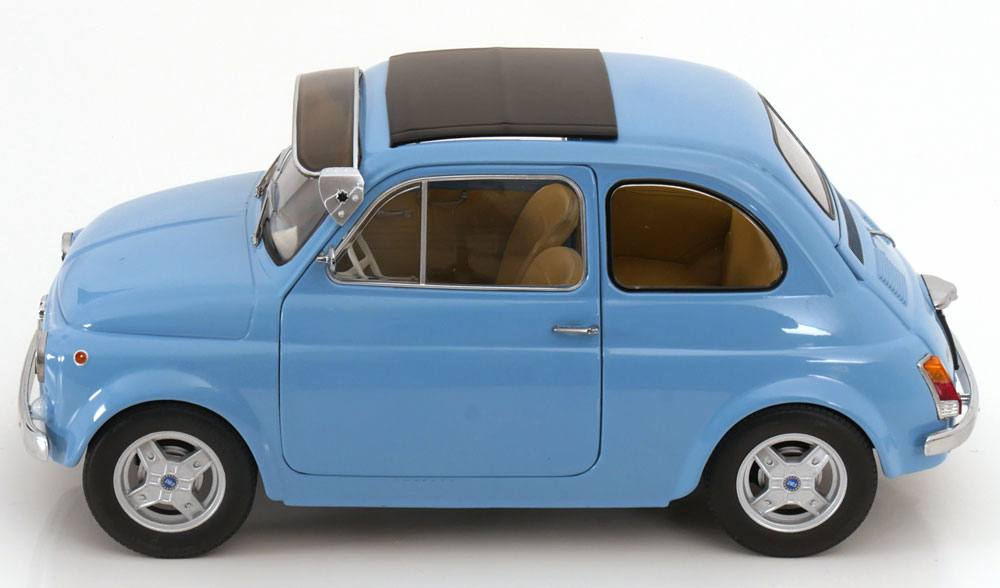 FIAT 500 F CUSTOM WITH ABARTH RIMS LIGHT BLUE 1968