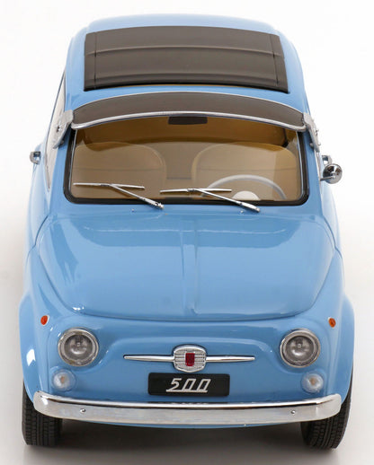 FIAT 500 F CUSTOM WITH ABARTH RIMS LIGHT BLUE 1968
