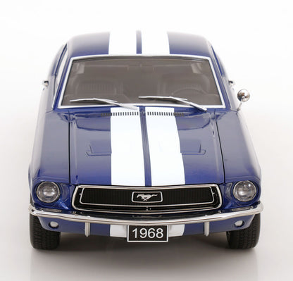 FORD MUSTANG GT FASTBACK BLUE METALLIC & WHITE 1968