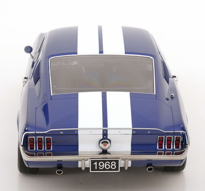 FORD MUSTANG GT FASTBACK BLUE METALLIC & WHITE 1968