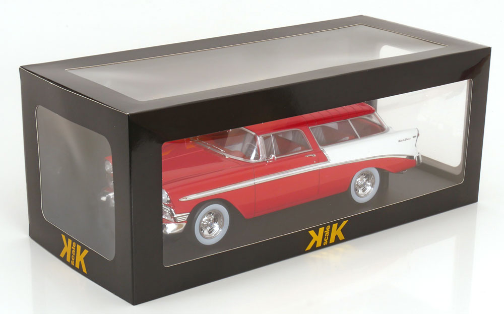 CHEVROLET BEL AIR NOMAD CUSTOM RED &amp; WHITE 1956