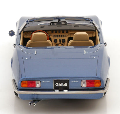 MASERATI GHIBLI SPYDER LIGHT BLUE METALLIC WITH SPOKE RIMS 1970