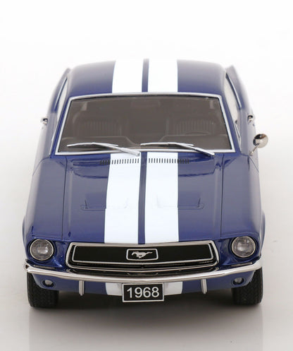 FORD MUSTANG GT FASTBACK BLUE METALLIC & WHITE 1968