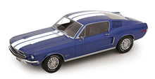 FORD MUSTANG GT FASTBACK BLUE METALLIC & WHITE 1968