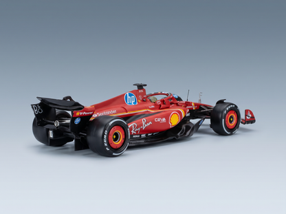 Rotes Ferrari-F1-Modellauto im Maßstab 1:1 mit Shell-, Ray-Ban- und HP-Logos – Vroomi-Sammler-Replik