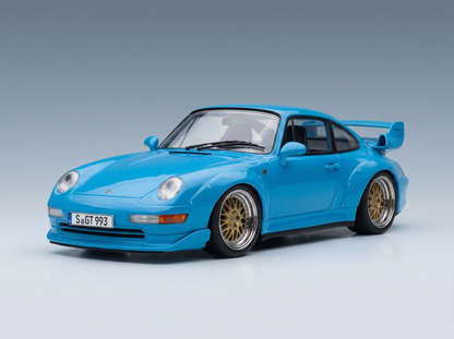 PORSCHE - 911 993 GT2 COUPE 1996 - CERCHI BBS - BBS RIMS - LIGHT BLUE