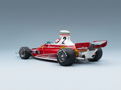 FERRARI - F1  312T N 2 POLE POSITION FASTEST LAP AND WINNER LONG BEACH USA GP (with pilot figure) 1976 CLAY REGAZZONI - RED