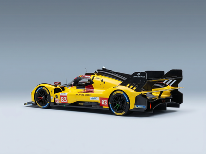 FERRARI - 499P 3.0L TURBO V6 TEAM AF CORSE N 83 WINNER 24h LE MANS 2025 ROBERT KUBICA - PHIL HANSON - YIFEI YE - WITH SHOWCASE - CON VETRINA - YELLOW RED