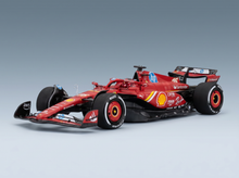 Rotes Ferrari-F1-Modellauto mit den Logos von Shell, HP und Santander, präsentiert von Vroomi für Sammler.