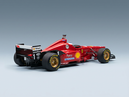Red Ferrari F1 scale model car with Shell, Goodyear, Asprey logos — Vroomi collector replica