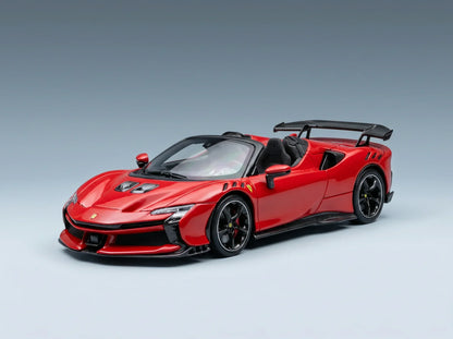 FERRARI - SF90 XX STRADALE SPIDER 2024 - ROSSO CORSA 322 - ROUGE NOIR Boutique de modèles réduits Vroomi