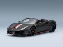 FERRARI - 488 PISTA SPIDER N 16 PERSONAL CAR CHARLES LECLERC 2024 - CON VETRINA - WITH SHOWCASE - MATT BLACK Vroomi Scale model cars Shop