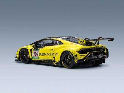LAMBORGHINI - HURACAN GT3 EVO II TEAM RENAZZO MOTORSPORT N 786 24h NURBURGRING 2025 CHRISTOPH BREUER - THOMAS MUTSCH - SAK NANA - DIETER SCHMIDTMANN - YELLOW BLACK