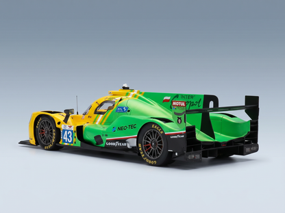 ORECA - 07 GIBSON GK428 4.2L V8 TEAM INTER EUROPOL COMPETITION N 43 WINNER LMP2 CLASS 24h LE MANS 2025 TOM DILLMANN - JAKUB SMIECHOWSKI - NICK YELLOLY - YELLOW GREEN Scale model car on Vroomi
