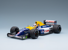 WILLIAMS - F1  FW14B RENAULT N 5 WORLD CHAMPION POLE POSTITION FASTEST LAP AND WINNER BRITISH GP (with pilot figure) 1992 NIGEL MANSELL - BLUE YELLOW WHITE