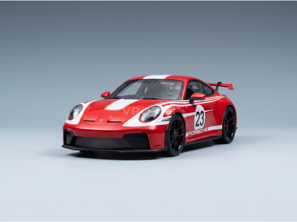 PORSCHE - 911 992-2 GT3 N 23 COUPE SALZBURG LIVERY 2025 - CON VETRINA - WITH SHOWCASE - RED WHITE