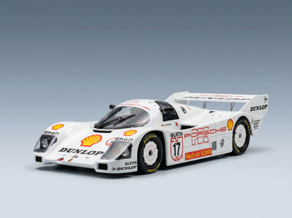PORSCHE - 962C DUNLOP N 17 SUPERCUP 1987 H.J.STUCK - WHITE Scale model car on Vroomi