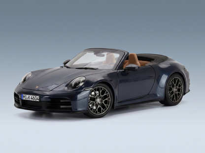 PORSCHE - 911 992-2 CARRERA CABRIOLET OPEN 2025 - BLUE MET Scale model car on Vroomi
