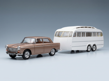 PEUGEOT - 404 WITH CARAVAN ROULOTTE HENON 1965 - BROWN MET