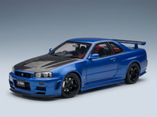 NISSAN - SKYLINE GT-R (R34) Z-TUNE 2002 - AZUL BAYSIDE COM CARBONO