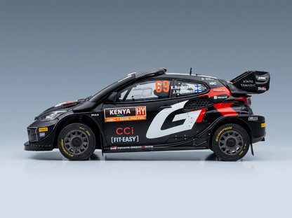 TOYOTA - YARIS GR RALLY1 TEAM TOYOTA GAZOO RACING WRT N 69 (with snorkel) WINNER RALLY SAFARI KENYA 2024 KALLE ROVANPERA - JONNE HALTTUNEN - BLACK WHITE RED