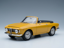 ALFA ROMEO - GIULIA 1600 GTC CABRIOLET OPEN 1964 – INTERIOR BLACK - GIALLO OCHRE - YELLOW Scale model car on Vroomi