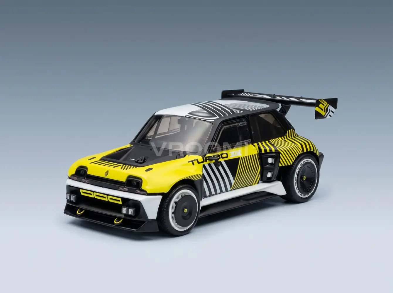 RENAULT - R5 TURBO 3E E-TECH 2024 - BLACK YELLOW Scale model car on Vroomi