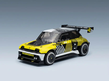 RENAULT - R5 TURBO 3E E-TECH 2024 - BLACK YELLOW Scale model car on Vroomi