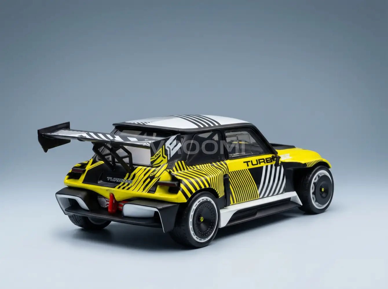 RENAULT - R5 TURBO 3E E-TECH 2024 - BLACK YELLOW Scale model car on Vroomi