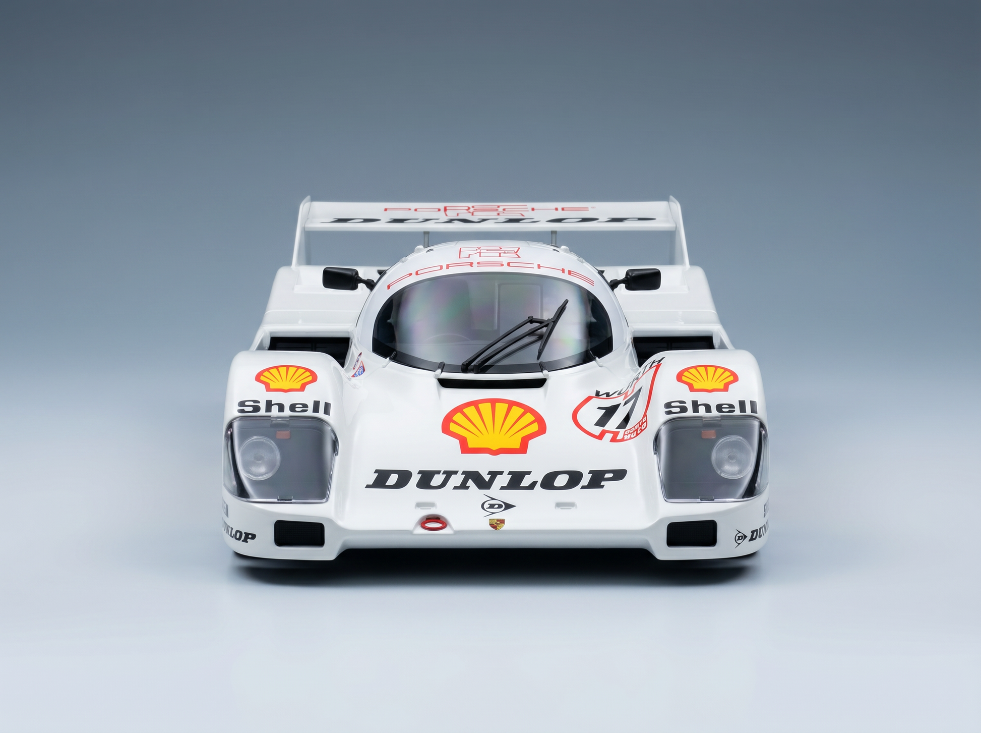 PORSCHE - 962C DUNLOP N 17 SUPERCUP 1987 H.J.STUCK - WHITE Scale model car on Vroomi
