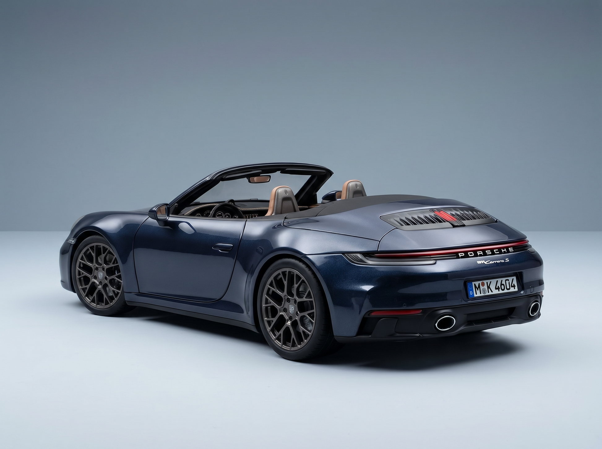 PORSCHE - 911 992-2 CARRERA CABRIOLET OPEN 2025 - BLUE MET Scale model car on Vroomi
