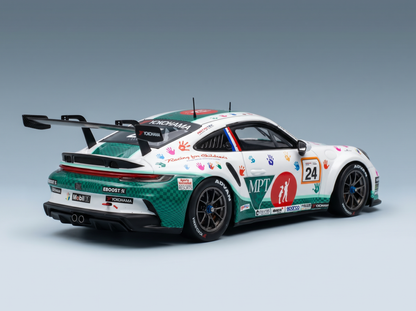 PORSCHE - 911 992 GT3 N 24 PORSCHE DELUXE CARRERA CUP NORTH AMERICAN CHAMPION 2024 LOEK HARTOG - WHITE GREEN