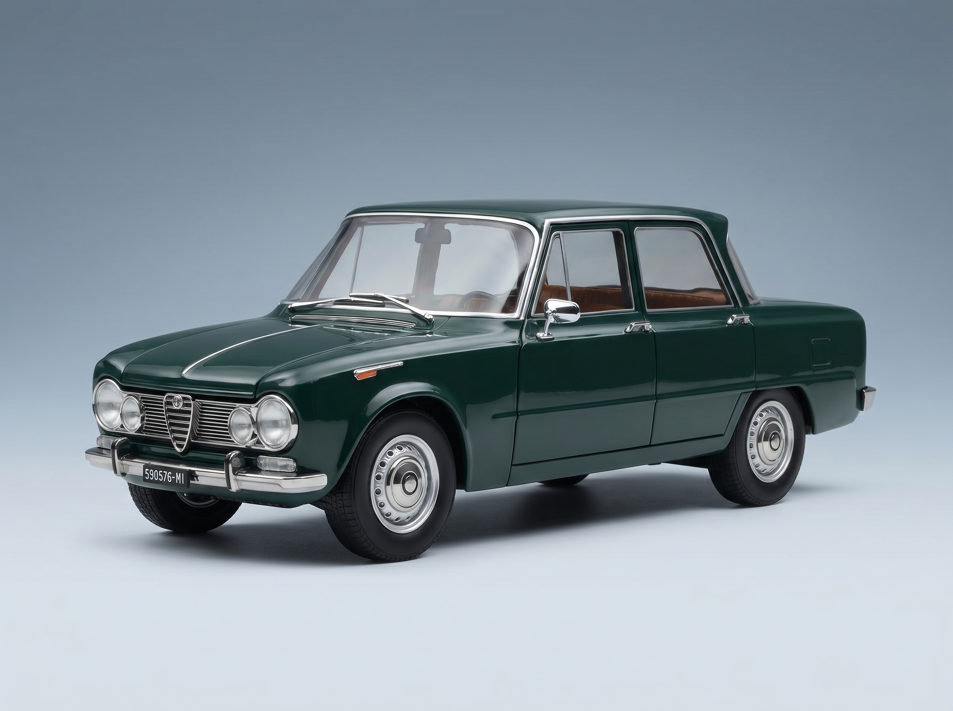 ALFA ROMEO - GIULIA 1.6 Ti 1962 - VERDE MUSCHIO - GREEN modellino in scala modellino Vroomi