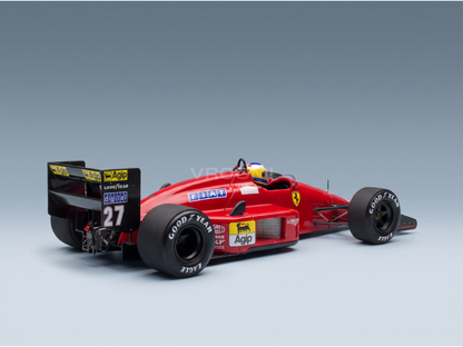 Red Ferrari F1 scale model car with Agip, Fiat, Goodyear decals, number 27, by Vroomi