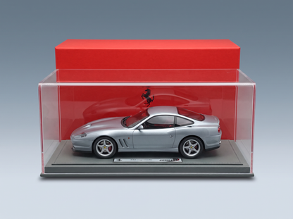 FERRARI - 550 MARANELLO 1996 - WITH SHOWCASE - GRIGIO TITANIO - BLUE GREY MET