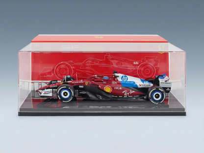 modellino in scala della Ferrari F1 modellino teca, con i loghi degli sponsor, di Vroomi