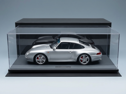 PORSCHE - 911 993 CARRERA 4S COUPE 1995 - CON VETRINA - WITH SHOWCASE - SILVER