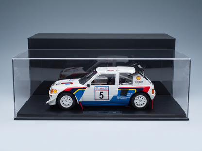 PEUGEOT - 205 TURBO 16 EVO2 N 5 VINCITRICE DEL RALLY DELL'ACROPOLI 1986 JUHA KANKKUNEN - JUHA PIIRONEN - BIANCO E BLU