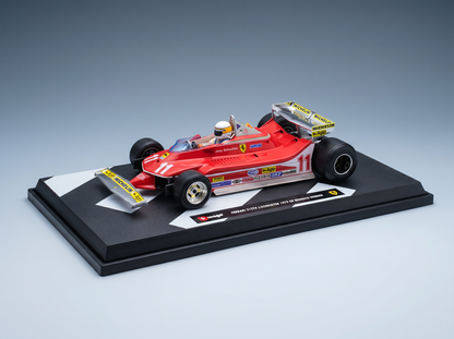 Red Ferrari 312T4 Jody Scheckter 1979 Monaco GP winner scale model car at Vroomi