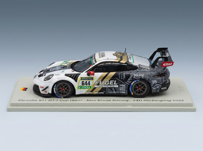 PORSCHE - 911 992 GT3 CUP TEAM MAX KRUSE RACING N 644 24h NURBURGRING 2025 TOM CORONEL - DOMINIK FUGEL - MARCEL FUGEL - MORITZ OSTREICH - WHITE BLACK