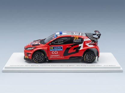 TOYOTA - YARIS GR RALLY2 HYBRID TEAM TOYOTA GAZOO RACING WRT N 39 6th RALLY FINLAND 2024 JARI MATTI LATVALA - JUHO HANNINEN - RED